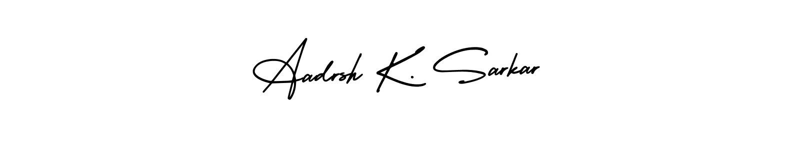 How to make Aadrsh K. Sarkar signature? AmerikaSignatureDemo-Regular is a professional autograph style. Create handwritten signature for Aadrsh K. Sarkar name. Aadrsh K. Sarkar signature style 3 images and pictures png