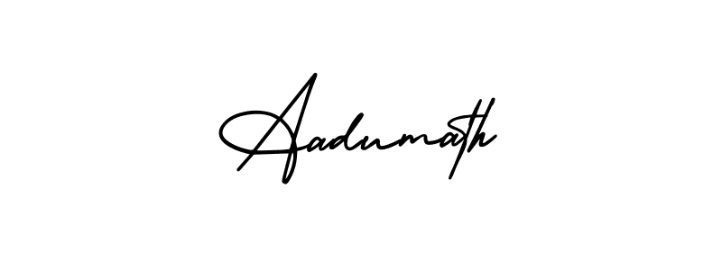 Make a beautiful signature design for name Aadumath. With this signature (AmerikaSignatureDemo-Regular) style, you can create a handwritten signature for free. Aadumath signature style 3 images and pictures png