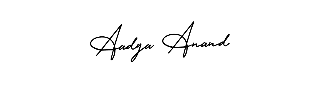 Similarly AmerikaSignatureDemo-Regular is the best handwritten signature design. Signature creator online .You can use it as an online autograph creator for name Aadya Anand. Aadya Anand signature style 3 images and pictures png