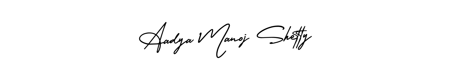 Use a signature maker to create a handwritten signature online. With this signature software, you can design (AmerikaSignatureDemo-Regular) your own signature for name Aadya Manoj Shetty. Aadya Manoj Shetty signature style 3 images and pictures png