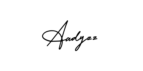 How to make Aadyzz name signature. Use AmerikaSignatureDemo-Regular style for creating short signs online. This is the latest handwritten sign. Aadyzz signature style 3 images and pictures png