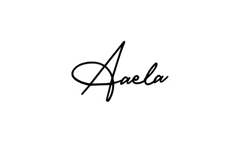 Aaela stylish signature style. Best Handwritten Sign (AmerikaSignatureDemo-Regular) for my name. Handwritten Signature Collection Ideas for my name Aaela. Aaela signature style 3 images and pictures png