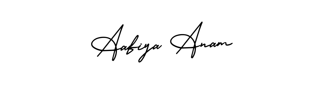 Use a signature maker to create a handwritten signature online. With this signature software, you can design (AmerikaSignatureDemo-Regular) your own signature for name Aafiya Anam. Aafiya Anam signature style 3 images and pictures png