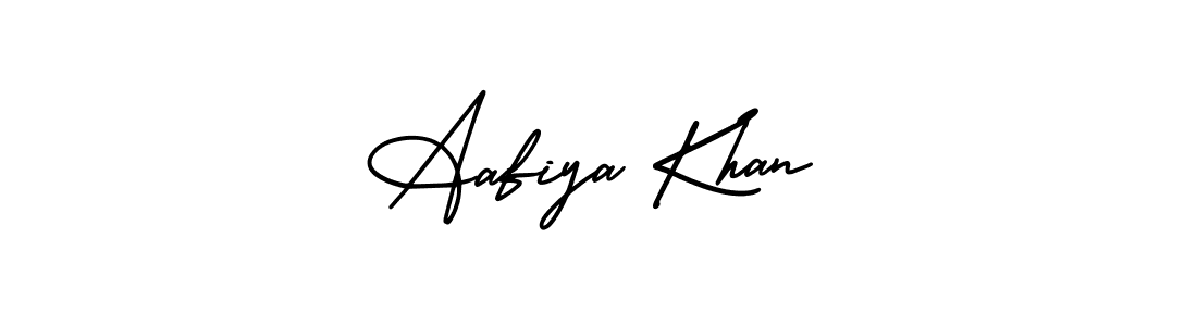 Make a beautiful signature design for name Aafiya Khan. With this signature (AmerikaSignatureDemo-Regular) style, you can create a handwritten signature for free. Aafiya Khan signature style 3 images and pictures png