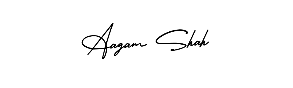 How to Draw Aagam Shah signature style? AmerikaSignatureDemo-Regular is a latest design signature styles for name Aagam Shah. Aagam Shah signature style 3 images and pictures png
