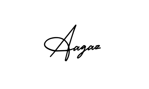 You should practise on your own different ways (AmerikaSignatureDemo-Regular) to write your name (Aagaz) in signature. don't let someone else do it for you. Aagaz signature style 3 images and pictures png