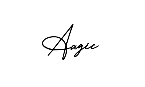 if you are searching for the best signature style for your name Aagic. so please give up your signature search. here we have designed multiple signature styles  using AmerikaSignatureDemo-Regular. Aagic signature style 3 images and pictures png