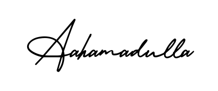 Give your name Aahamadulla an exquisite flair with the AmerikaSignatureDemo-Regular script font. Ideal for contracts, resumes, and formal letterheads. Aahamadulla signature style 3 images and pictures png