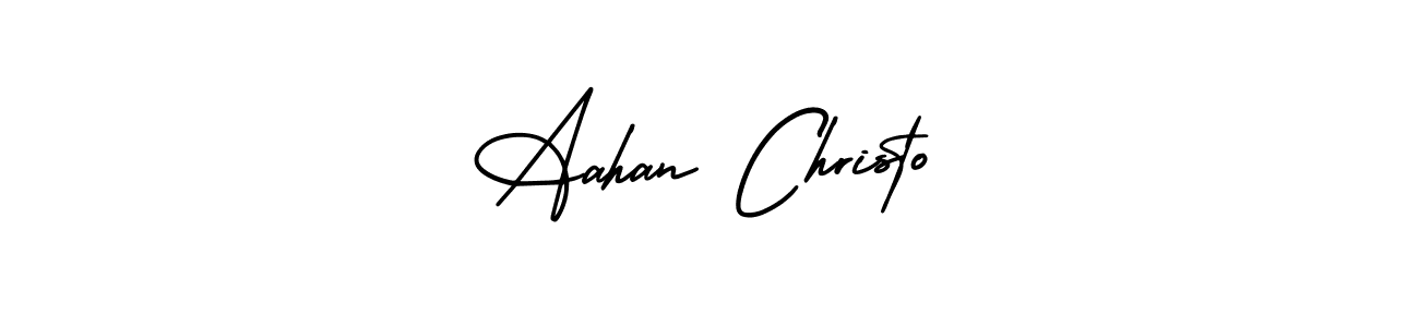 Also we have Aahan Christo name is the best signature style. Create professional handwritten signature collection using AmerikaSignatureDemo-Regular autograph style. Aahan Christo signature style 3 images and pictures png