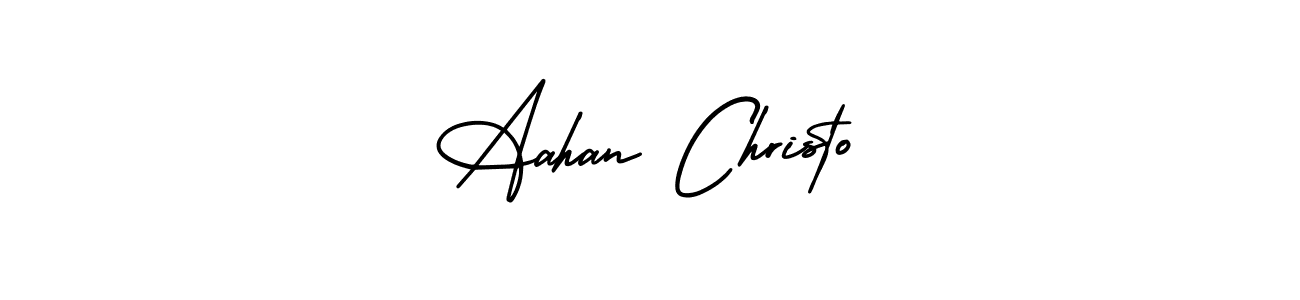 Also we have Aahan Christo name is the best signature style. Create professional handwritten signature collection using AmerikaSignatureDemo-Regular autograph style. Aahan Christo signature style 3 images and pictures png