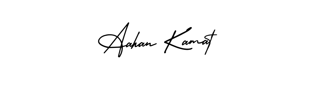 Also we have Aahan Kamat name is the best signature style. Create professional handwritten signature collection using AmerikaSignatureDemo-Regular autograph style. Aahan Kamat signature style 3 images and pictures png