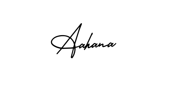 Make a beautiful signature design for name Aahana. With this signature (AmerikaSignatureDemo-Regular) style, you can create a handwritten signature for free. Aahana signature style 3 images and pictures png