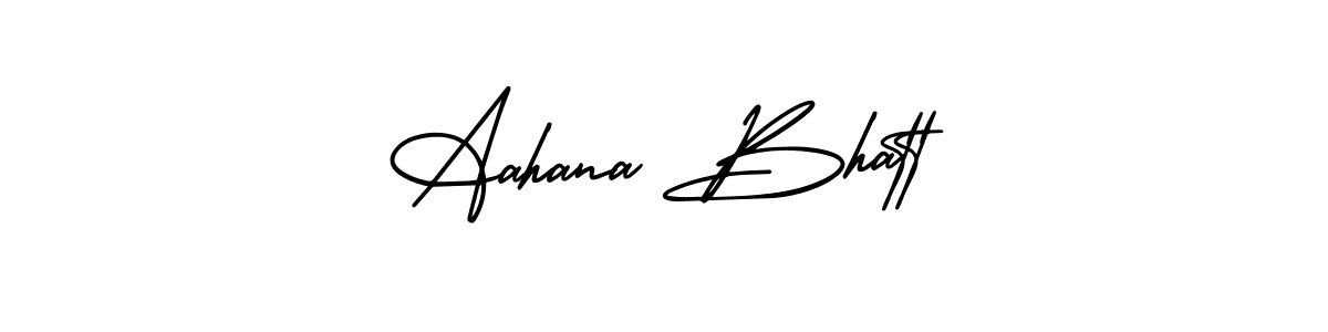 It looks lik you need a new signature style for name Aahana Bhatt. Design unique handwritten (AmerikaSignatureDemo-Regular) signature with our free signature maker in just a few clicks. Aahana Bhatt signature style 3 images and pictures png