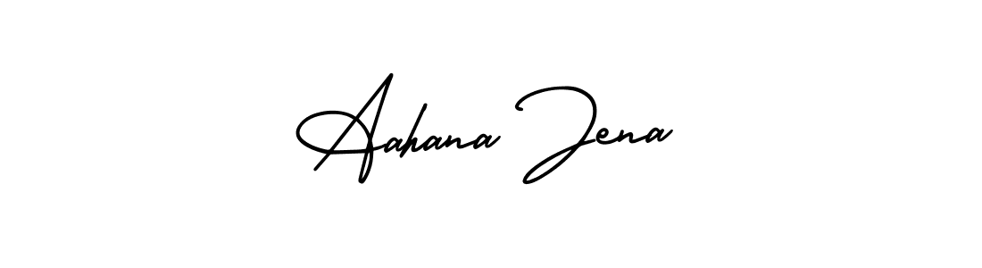 Make a short Aahana Jena signature style. Manage your documents anywhere anytime using AmerikaSignatureDemo-Regular. Create and add eSignatures, submit forms, share and send files easily. Aahana Jena signature style 3 images and pictures png