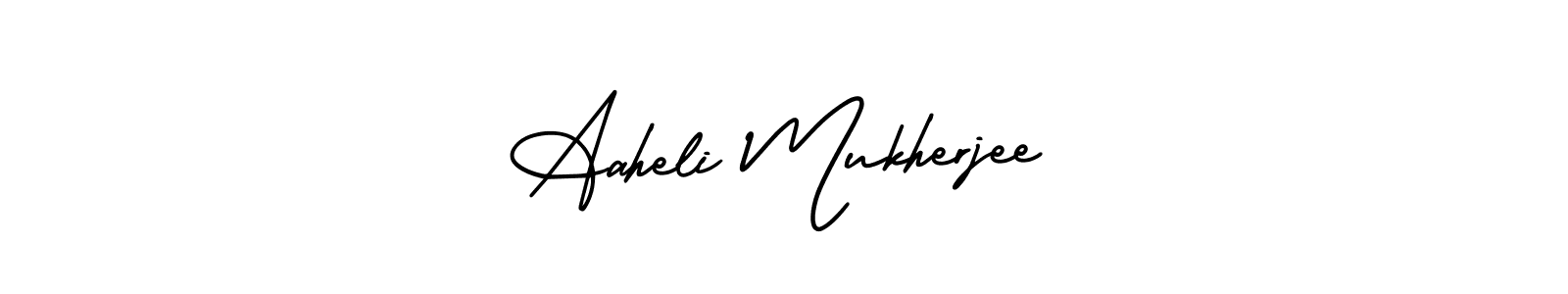 Design your own signature with our free online signature maker. With this signature software, you can create a handwritten (AmerikaSignatureDemo-Regular) signature for name Aaheli Mukherjee. Aaheli Mukherjee signature style 3 images and pictures png
