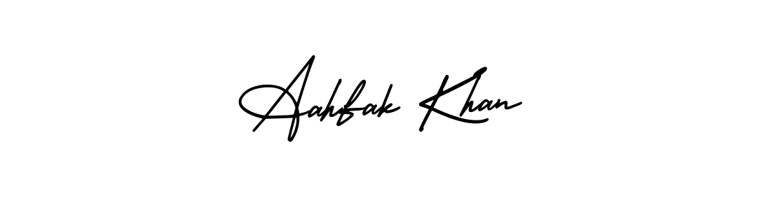 Use a signature maker to create a handwritten signature online. With this signature software, you can design (AmerikaSignatureDemo-Regular) your own signature for name Aahfak Khan. Aahfak Khan signature style 3 images and pictures png