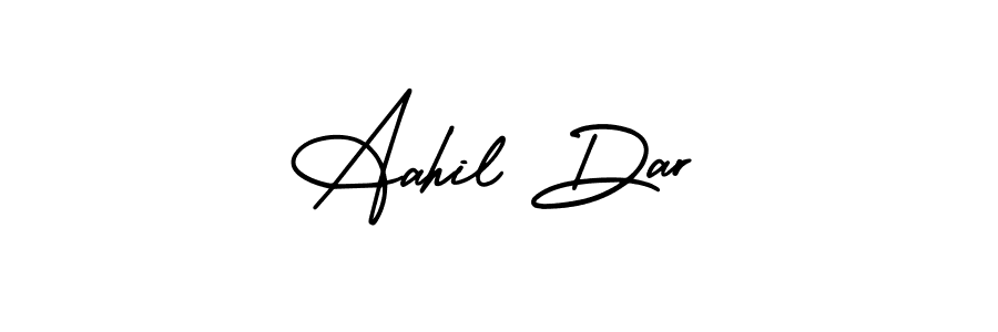 How to Draw Aahil Dar signature style? AmerikaSignatureDemo-Regular is a latest design signature styles for name Aahil Dar. Aahil Dar signature style 3 images and pictures png