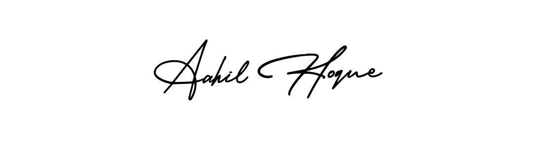 if you are searching for the best signature style for your name Aahil Hoque. so please give up your signature search. here we have designed multiple signature styles  using AmerikaSignatureDemo-Regular. Aahil Hoque signature style 3 images and pictures png