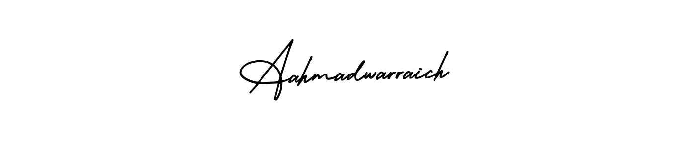 You should practise on your own different ways (AmerikaSignatureDemo-Regular) to write your name (Aahmadwarraich) in signature. don't let someone else do it for you. Aahmadwarraich signature style 3 images and pictures png