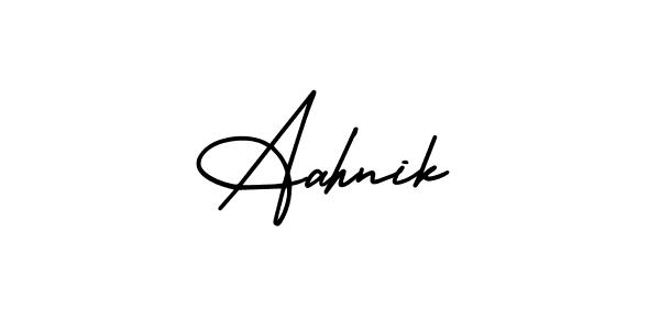 Make a beautiful signature design for name Aahnik. With this signature (AmerikaSignatureDemo-Regular) style, you can create a handwritten signature for free. Aahnik signature style 3 images and pictures png