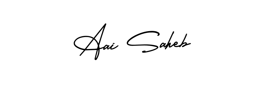 Create a beautiful signature design for name Aai Saheb. With this signature (AmerikaSignatureDemo-Regular) fonts, you can make a handwritten signature for free. Aai Saheb signature style 3 images and pictures png