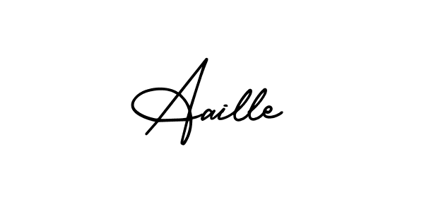 You should practise on your own different ways (AmerikaSignatureDemo-Regular) to write your name (Aaille) in signature. don't let someone else do it for you. Aaille signature style 3 images and pictures png