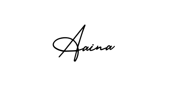 Also You can easily find your signature by using the search form. We will create Aaina  name handwritten signature images for you free of cost using AmerikaSignatureDemo-Regular sign style. Aaina  signature style 3 images and pictures png