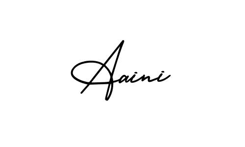 Create a beautiful signature design for name Aaini. With this signature (AmerikaSignatureDemo-Regular) fonts, you can make a handwritten signature for free. Aaini signature style 3 images and pictures png