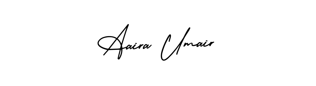 Also You can easily find your signature by using the search form. We will create Aaira Umair name handwritten signature images for you free of cost using AmerikaSignatureDemo-Regular sign style. Aaira Umair signature style 3 images and pictures png