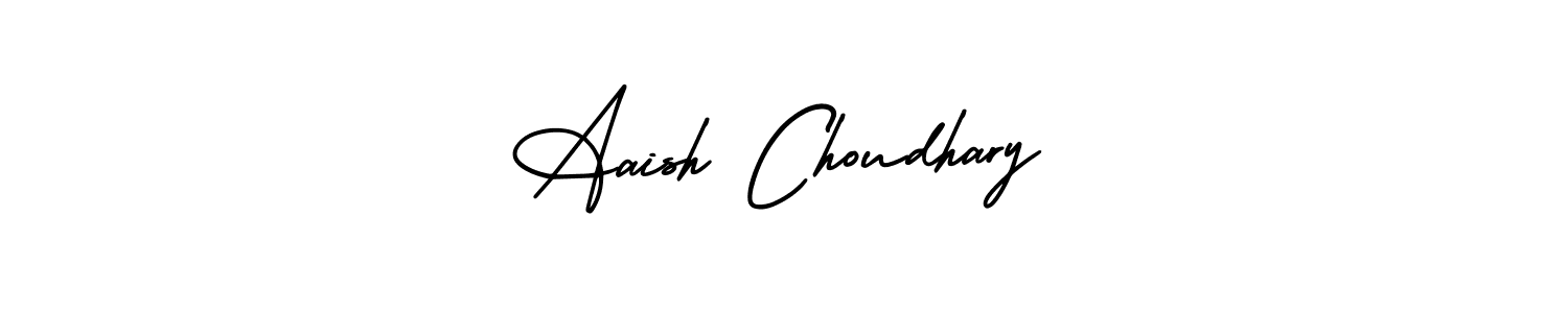 How to make Aaish Choudhary name signature. Use AmerikaSignatureDemo-Regular style for creating short signs online. This is the latest handwritten sign. Aaish Choudhary signature style 3 images and pictures png