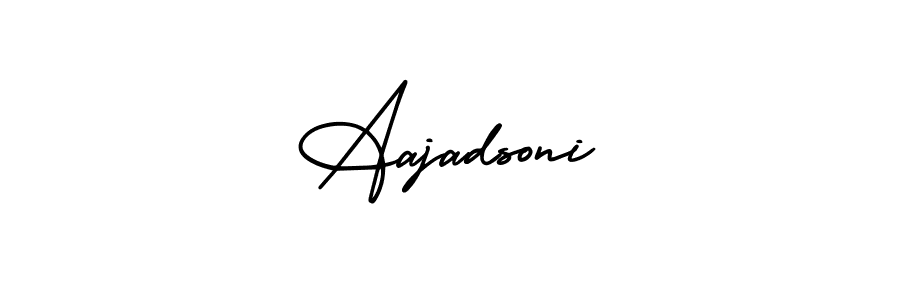 if you are searching for the best signature style for your name Aajadsoni. so please give up your signature search. here we have designed multiple signature styles  using AmerikaSignatureDemo-Regular. Aajadsoni signature style 3 images and pictures png
