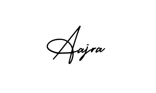 How to make Aajra name signature. Use AmerikaSignatureDemo-Regular style for creating short signs online. This is the latest handwritten sign. Aajra signature style 3 images and pictures png