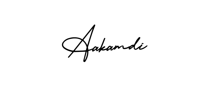 Aakamdi stylish signature style. Best Handwritten Sign (AmerikaSignatureDemo-Regular) for my name. Handwritten Signature Collection Ideas for my name Aakamdi. Aakamdi signature style 3 images and pictures png