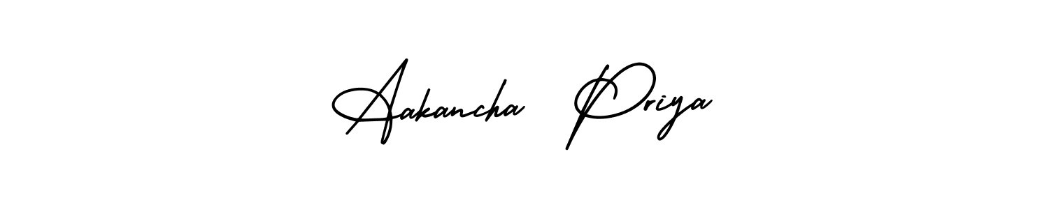 Check out images of Autograph of Aakancha  Priya name. Actor Aakancha  Priya Signature Style. AmerikaSignatureDemo-Regular is a professional sign style online. Aakancha  Priya signature style 3 images and pictures png