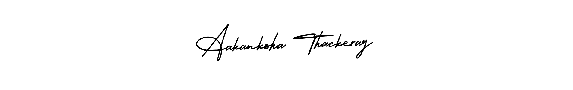 The best way (AmerikaSignatureDemo-Regular) to make a short signature is to pick only two or three words in your name. The name Aakanksha Thackeray include a total of six letters. For converting this name. Aakanksha Thackeray signature style 3 images and pictures png