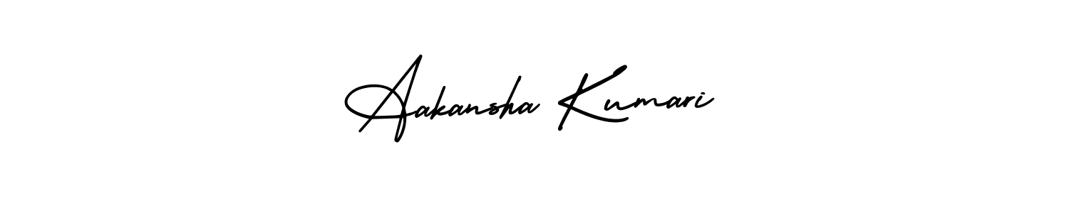 You should practise on your own different ways (AmerikaSignatureDemo-Regular) to write your name (Aakansha Kumari) in signature. don't let someone else do it for you. Aakansha Kumari signature style 3 images and pictures png