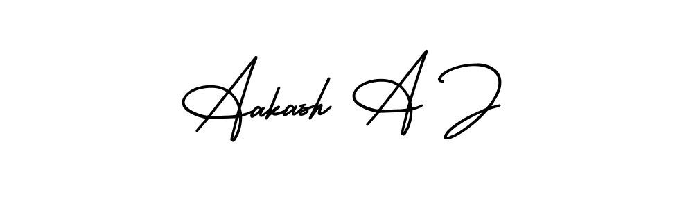 Make a beautiful signature design for name Aakash A J. Use this online signature maker to create a handwritten signature for free. Aakash A J signature style 3 images and pictures png