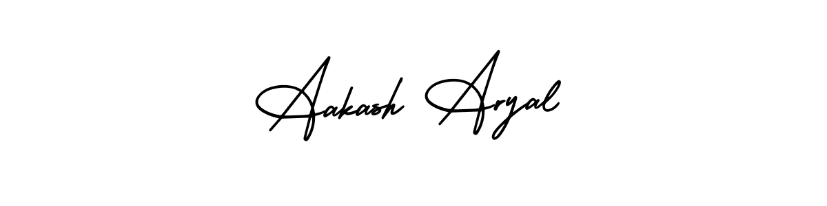 This is the best signature style for the Aakash Aryal name. Also you like these signature font (AmerikaSignatureDemo-Regular). Mix name signature. Aakash Aryal signature style 3 images and pictures png