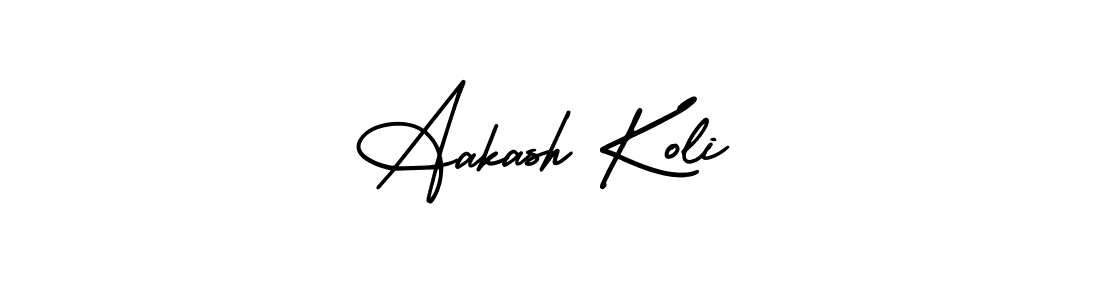 How to Draw Aakash Koli signature style? AmerikaSignatureDemo-Regular is a latest design signature styles for name Aakash Koli. Aakash Koli signature style 3 images and pictures png