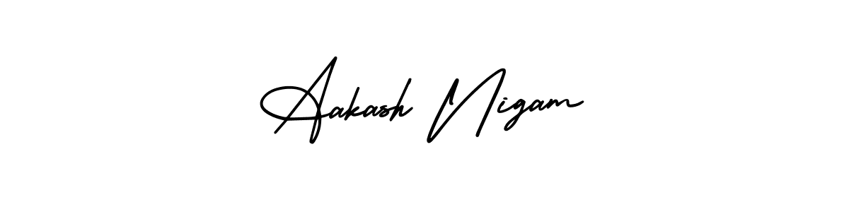 Also You can easily find your signature by using the search form. We will create Aakash Nigam name handwritten signature images for you free of cost using AmerikaSignatureDemo-Regular sign style. Aakash Nigam signature style 3 images and pictures png