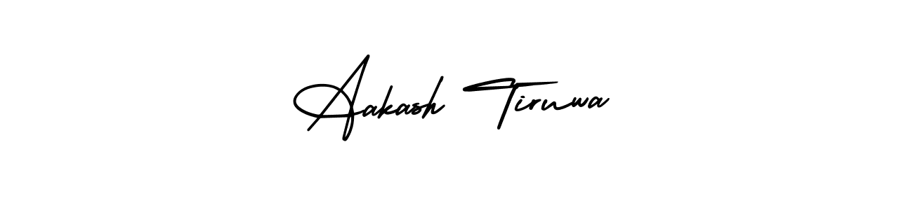 Use a signature maker to create a handwritten signature online. With this signature software, you can design (AmerikaSignatureDemo-Regular) your own signature for name Aakash Tiruwa. Aakash Tiruwa signature style 3 images and pictures png