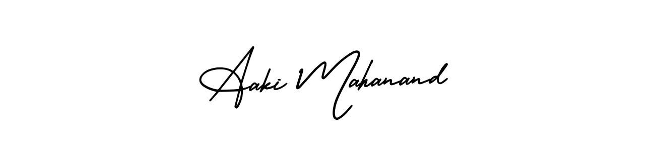 This is the best signature style for the Aaki Mahanand name. Also you like these signature font (AmerikaSignatureDemo-Regular). Mix name signature. Aaki Mahanand signature style 3 images and pictures png