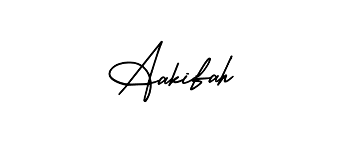 AmerikaSignatureDemo-Regular is a professional signature style that is perfect for those who want to add a touch of class to their signature. It is also a great choice for those who want to make their signature more unique. Get Aakifah name to fancy signature for free. Aakifah signature style 3 images and pictures png