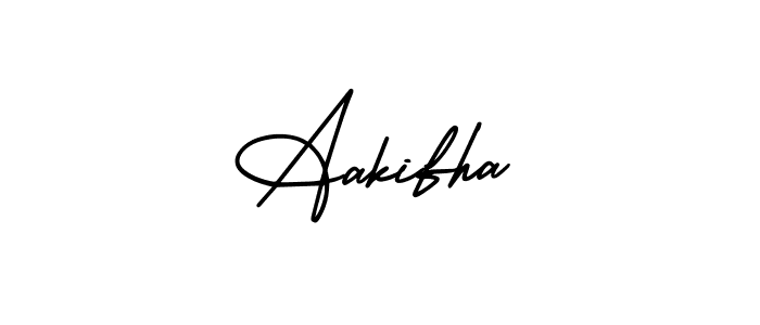 Use a signature maker to create a handwritten signature online. With this signature software, you can design (AmerikaSignatureDemo-Regular) your own signature for name Aakifha. Aakifha signature style 3 images and pictures png