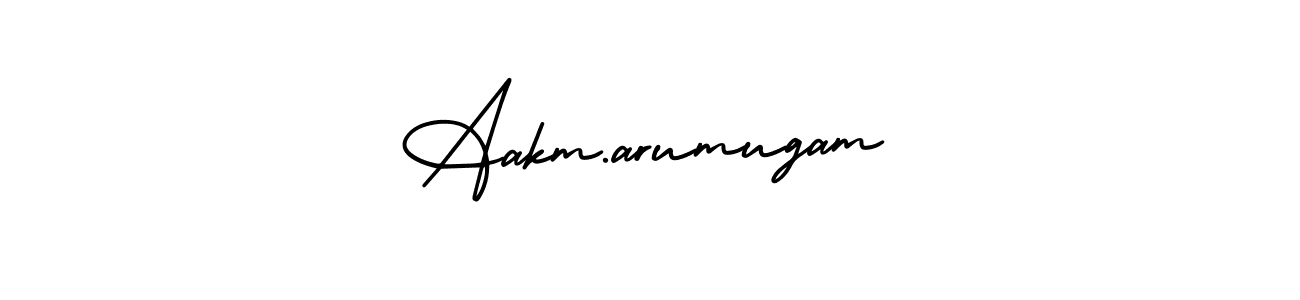 You should practise on your own different ways (AmerikaSignatureDemo-Regular) to write your name (Aakm.arumugam) in signature. don't let someone else do it for you. Aakm.arumugam signature style 3 images and pictures png