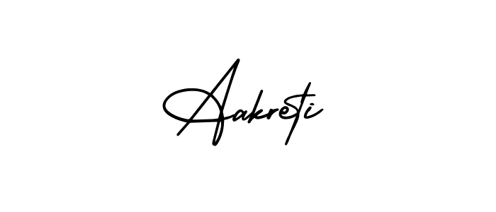 Design your own signature with our free online signature maker. With this signature software, you can create a handwritten (AmerikaSignatureDemo-Regular) signature for name Aakreti. Aakreti signature style 3 images and pictures png