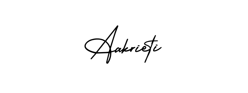 You should practise on your own different ways (AmerikaSignatureDemo-Regular) to write your name (Aakrieti) in signature. don't let someone else do it for you. Aakrieti signature style 3 images and pictures png