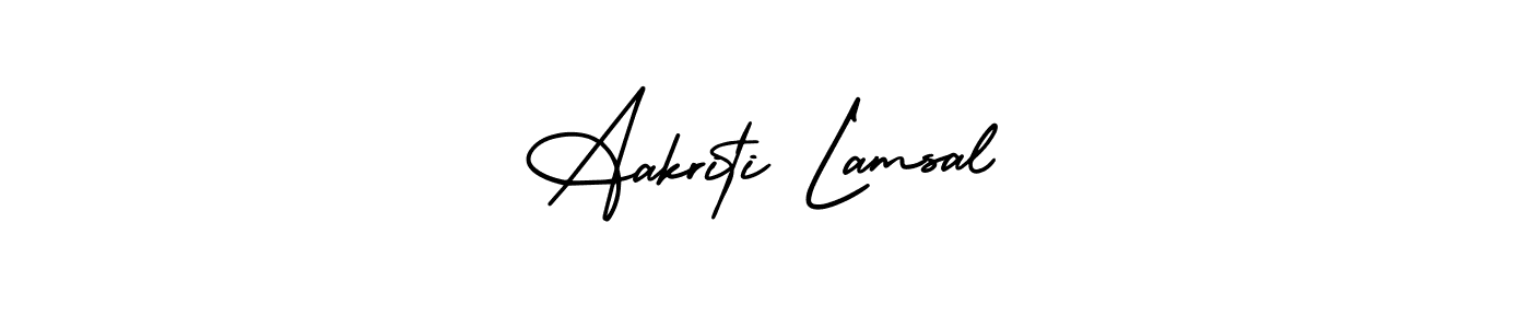Make a short Aakriti Lamsal signature style. Manage your documents anywhere anytime using AmerikaSignatureDemo-Regular. Create and add eSignatures, submit forms, share and send files easily. Aakriti Lamsal signature style 3 images and pictures png