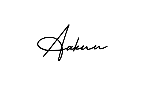 You should practise on your own different ways (AmerikaSignatureDemo-Regular) to write your name (Aakuu) in signature. don't let someone else do it for you. Aakuu signature style 3 images and pictures png