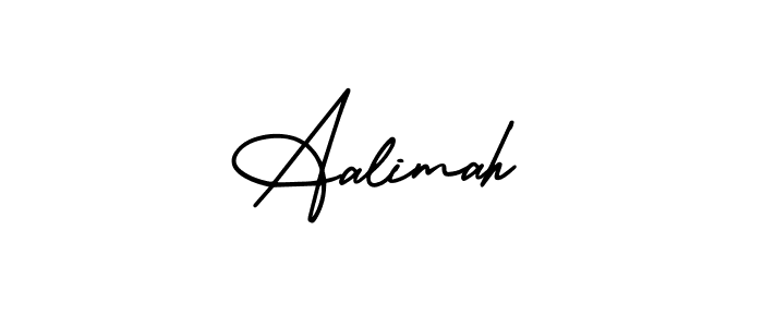 Use a signature maker to create a handwritten signature online. With this signature software, you can design (AmerikaSignatureDemo-Regular) your own signature for name Aalimah. Aalimah signature style 3 images and pictures png